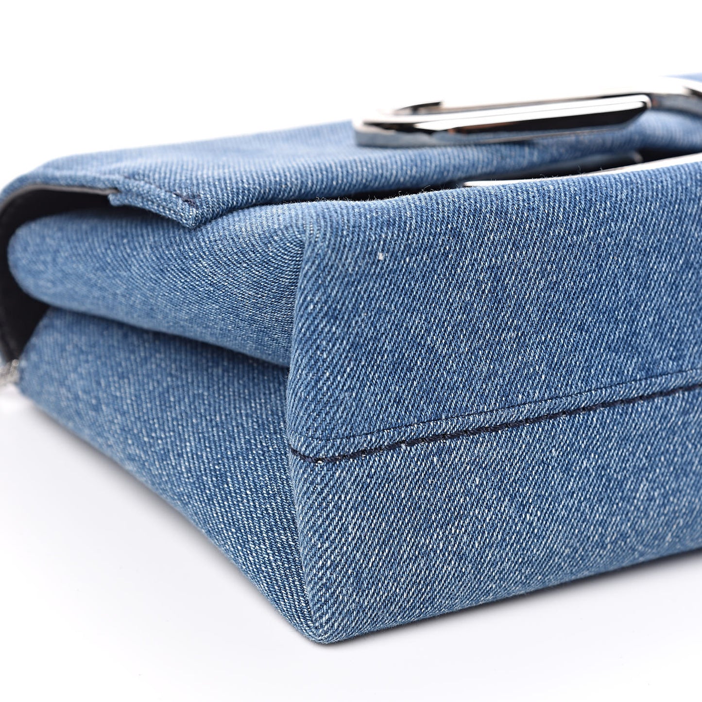 3.1 Denim Alix Soft Flap Clutch Washed Indigo
