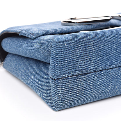 3.1 Phillip Lim 3.1 Denim Alix Soft Flap Clutch Washed Indigo 7 of 9