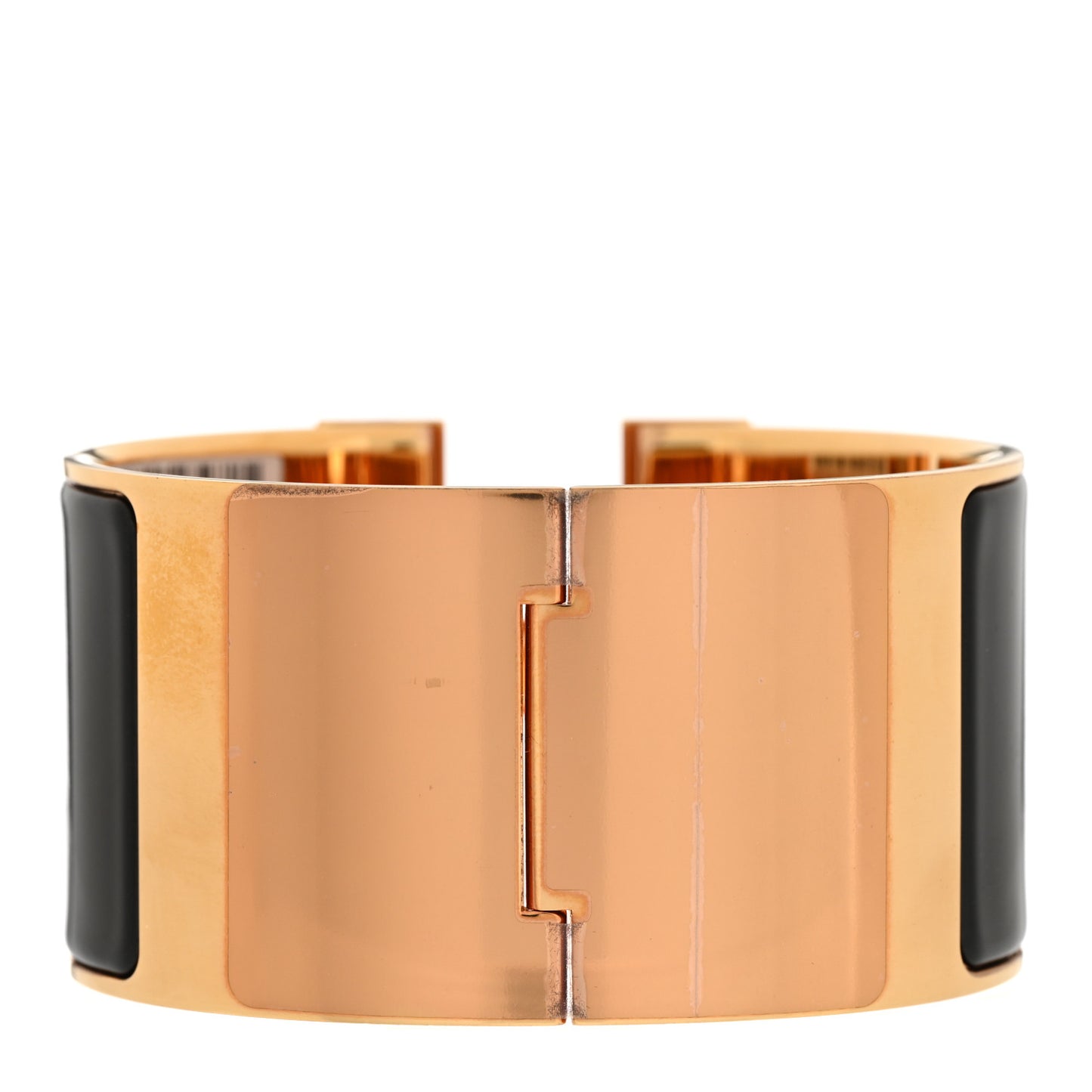 Enamel Extra Wide Clic Clac H Bracelet GM Black