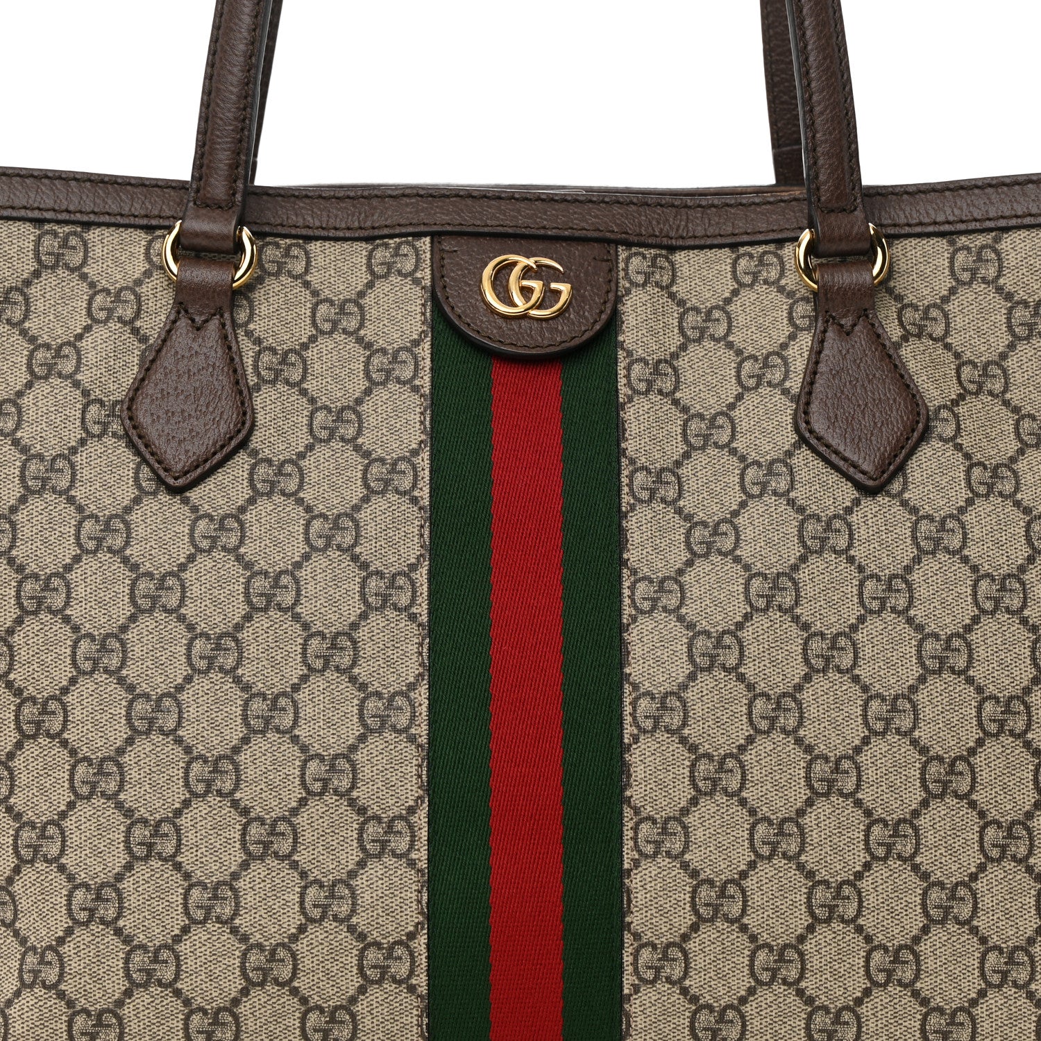 Gucci GG Supreme Monogram Medium Ophidia Shopping Tote Brown 8 of 17