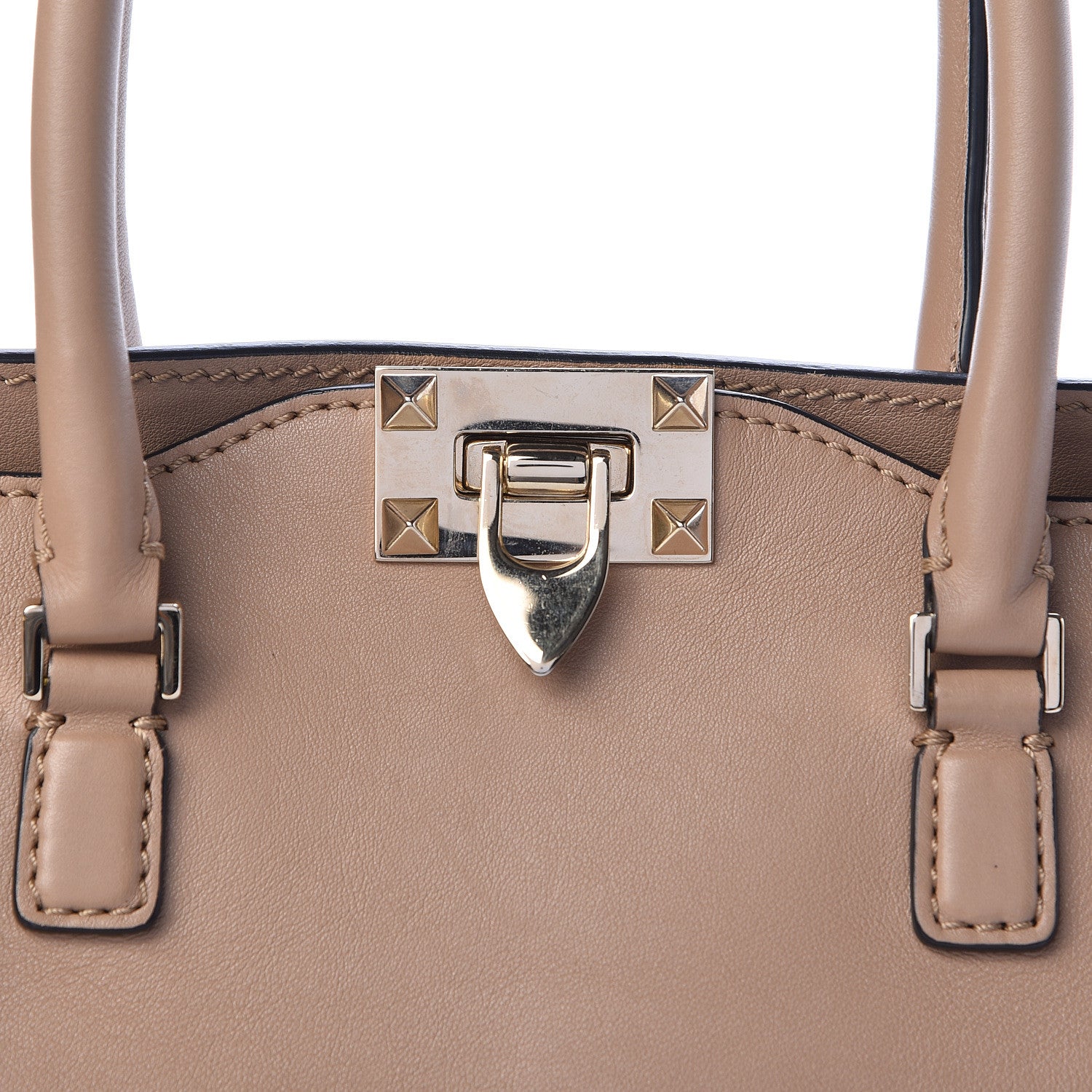 Valentino Garavani Vitello Rockstud Double Handle Tote Alpaca 8 of 13