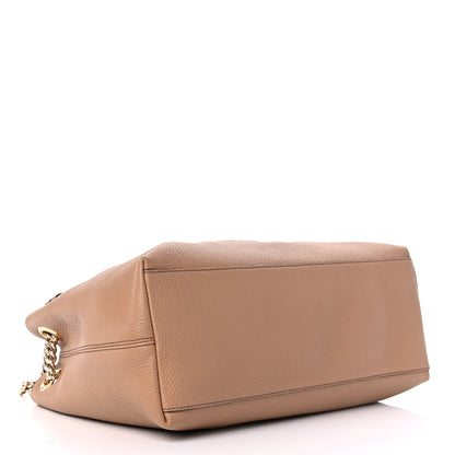 Gucci Pebbled Calfskin Medium Soho Chain Shoulder Bag Camelia 4 of 12