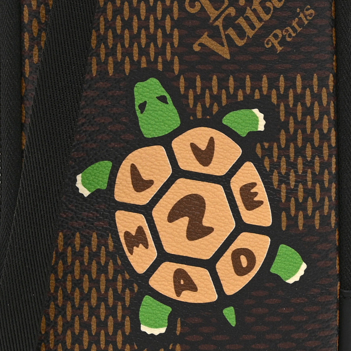 X NIGO Giant Damier Ebene Tortoise Double Phone Pouch