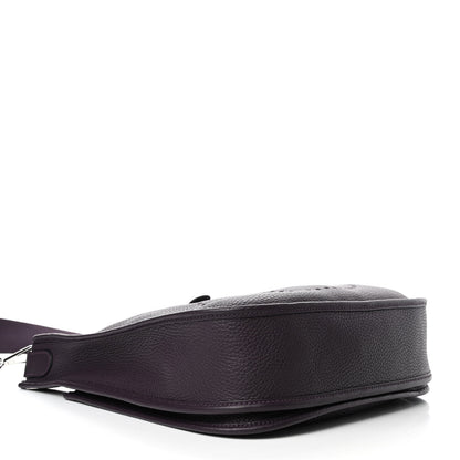 Hermes Taurillon Clemence Evelyne III PM Raisin 3 of 4