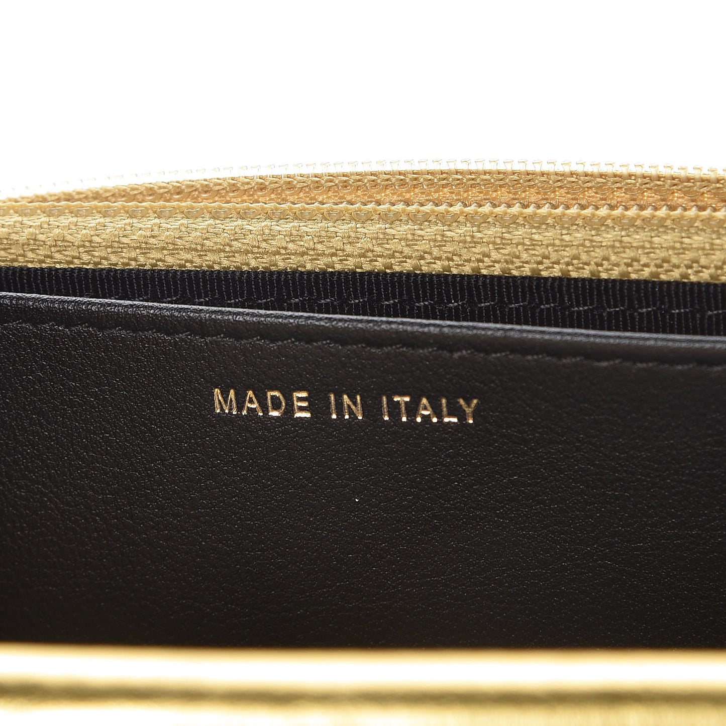 Metallic Calfskin Crocodile Embossed Cocodile Wallet On Chain WOC Gold