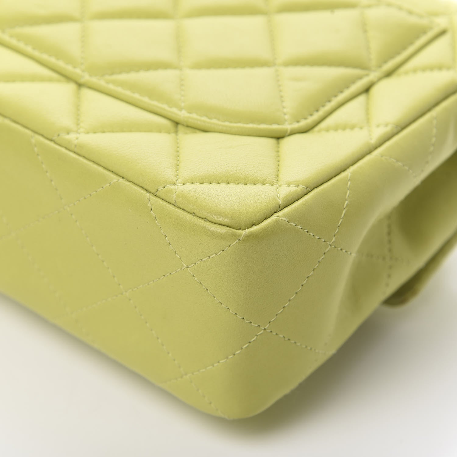 Chanel Lambskin Quilted Mini Square Flap Green 12 of 16