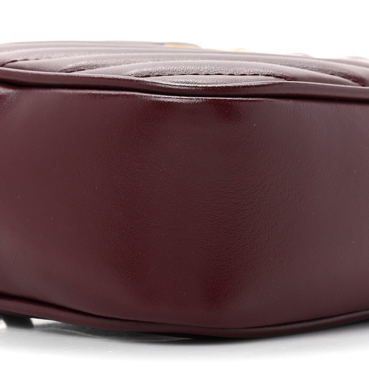Calfskin Matelasse Monogram Lou Belt Bag Dark Legion Red
