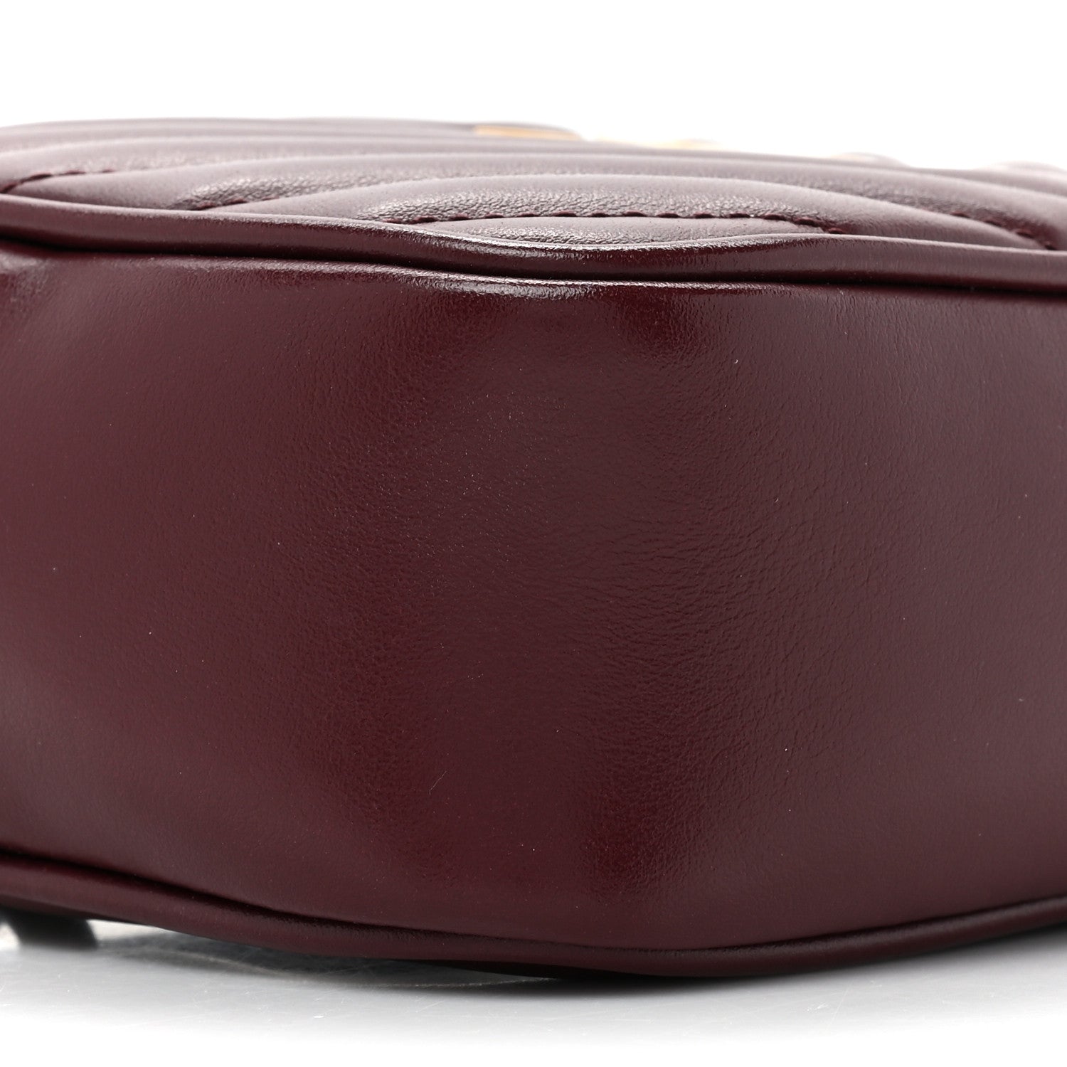 Saint Laurent Calfskin Matelasse Monogram Lou Belt Bag Dark Legion Red 9 of 9