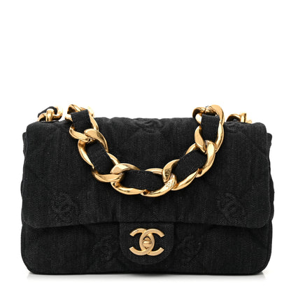 Chanel Denim Quilted Medium Funky Town Flap Black 1 of 11