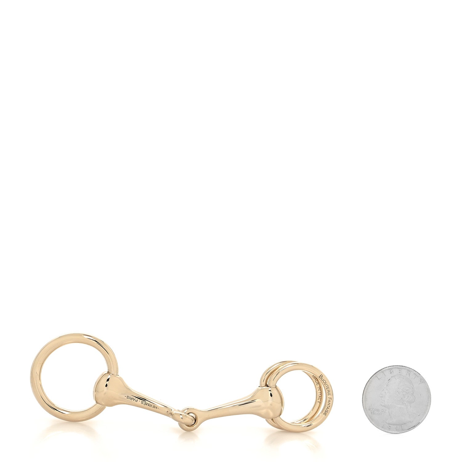 Hermes Permabrass Mors Scarf Ring Gold 2 of 4