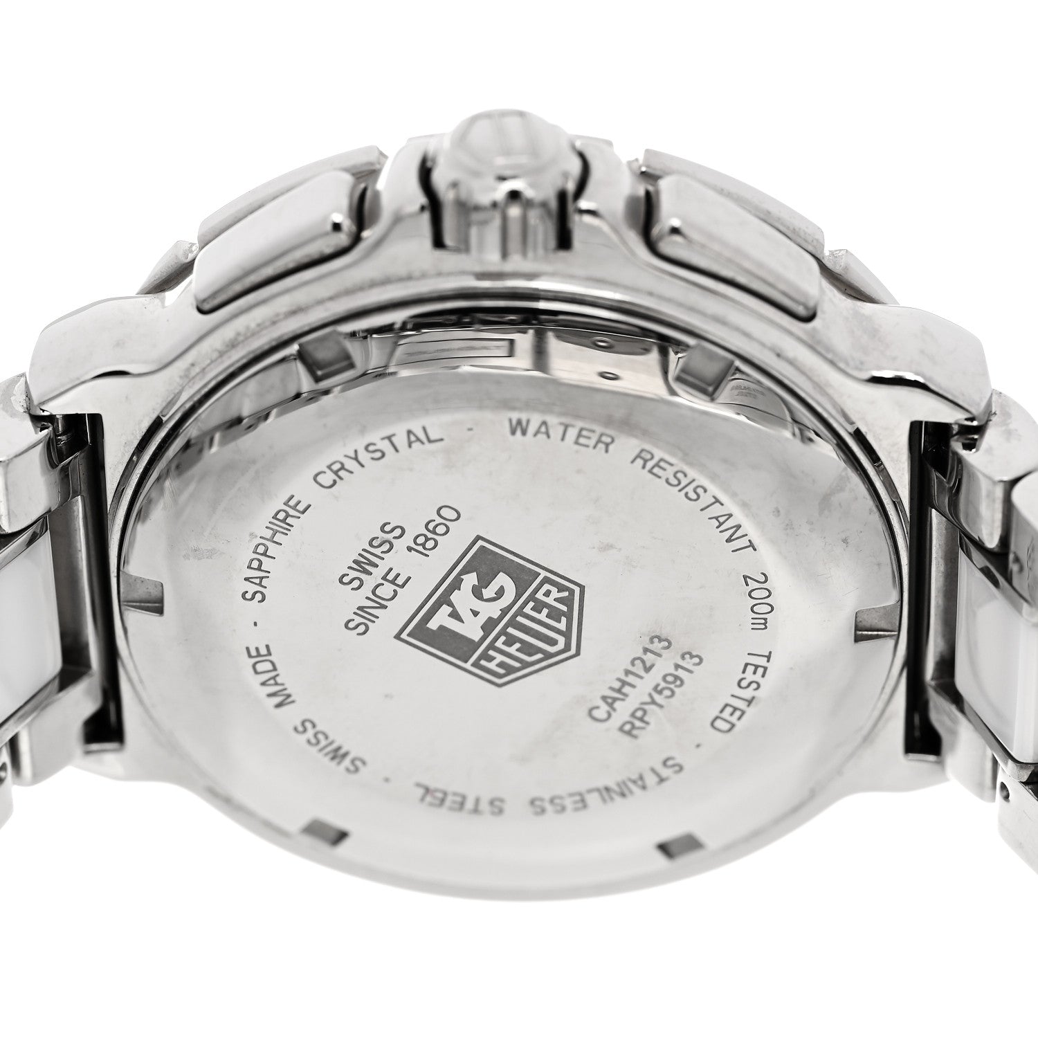 Tag Heuer Stainless Steel Ceramic Diamond Bezel 41mm Formula 1 Lady Quartz Watch White CAH1213 4 of 4