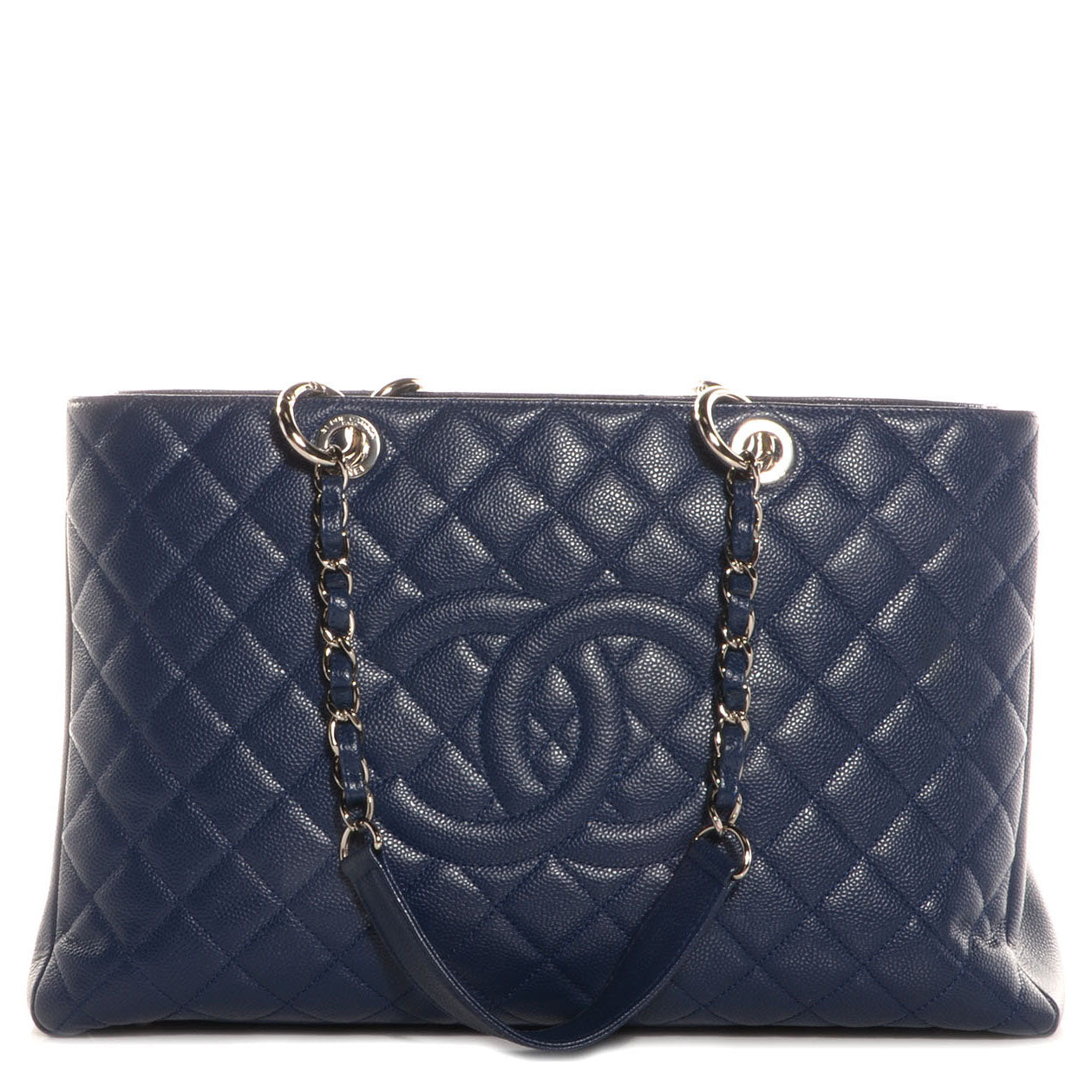 Chanel Caviar XL Grand Shopping Tote GST Navy Blue 1 of 7