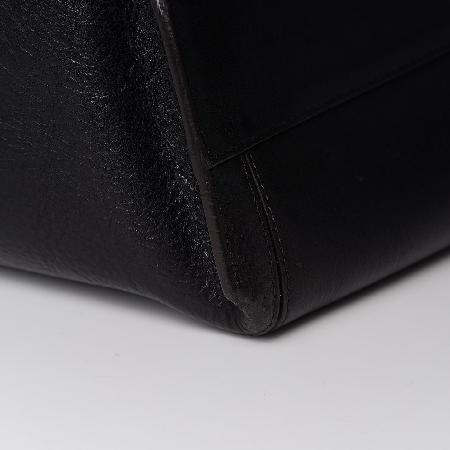 Smooth Calfskin Medium Milo Shopping Tote Black