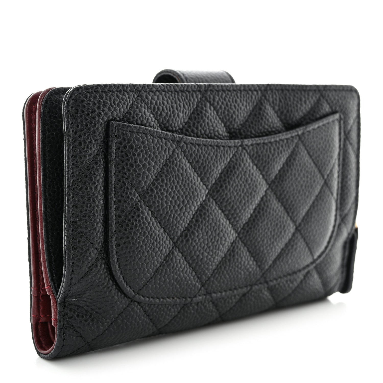 Chanel Caviar Quilted Zipped Pocket Wallet Black 3 of 10