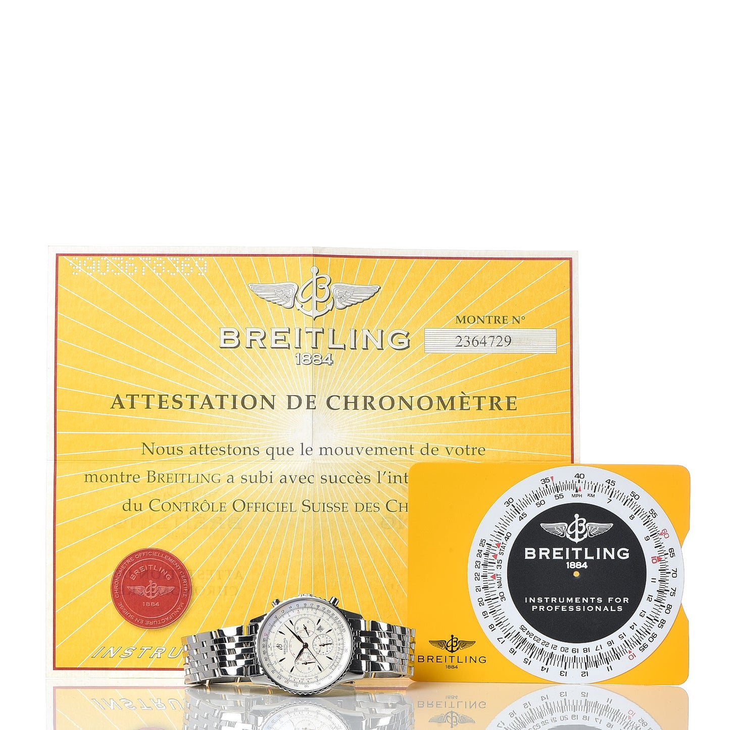 Stainless Steel 38mm Navitimer Montbrillant Chronograph Automatic Watch A41330