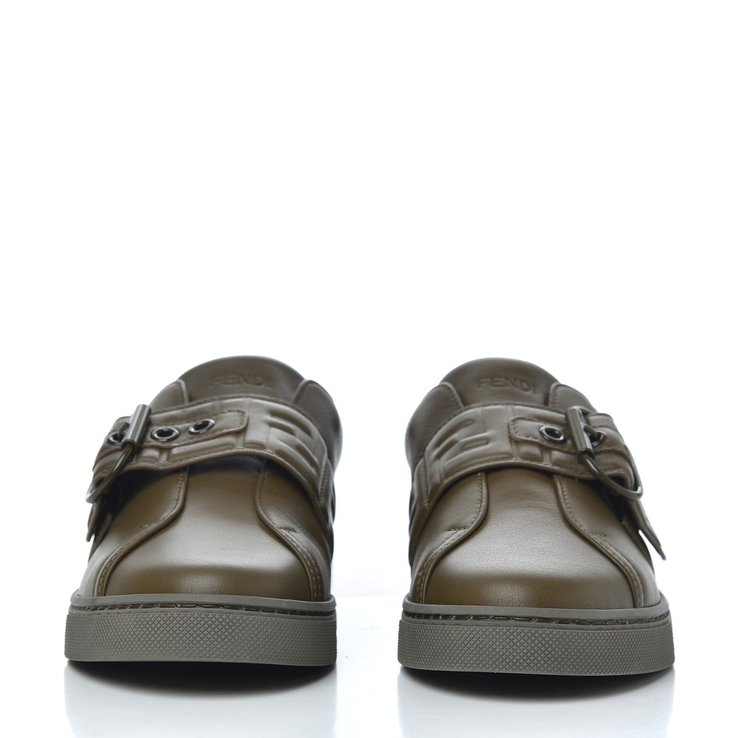 Vitello FF Embossed Womens Slip On Sneakers 37 Wood