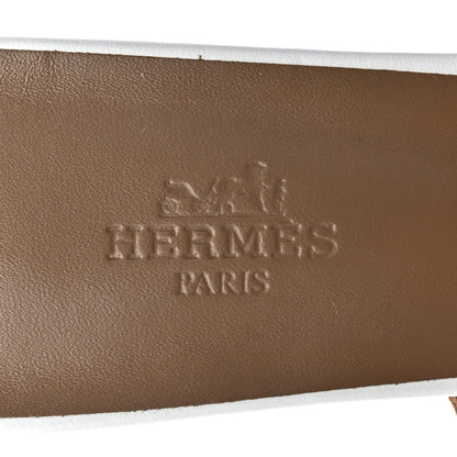 Hermes Goatskin Candy Sandals 39 White 7 of 11