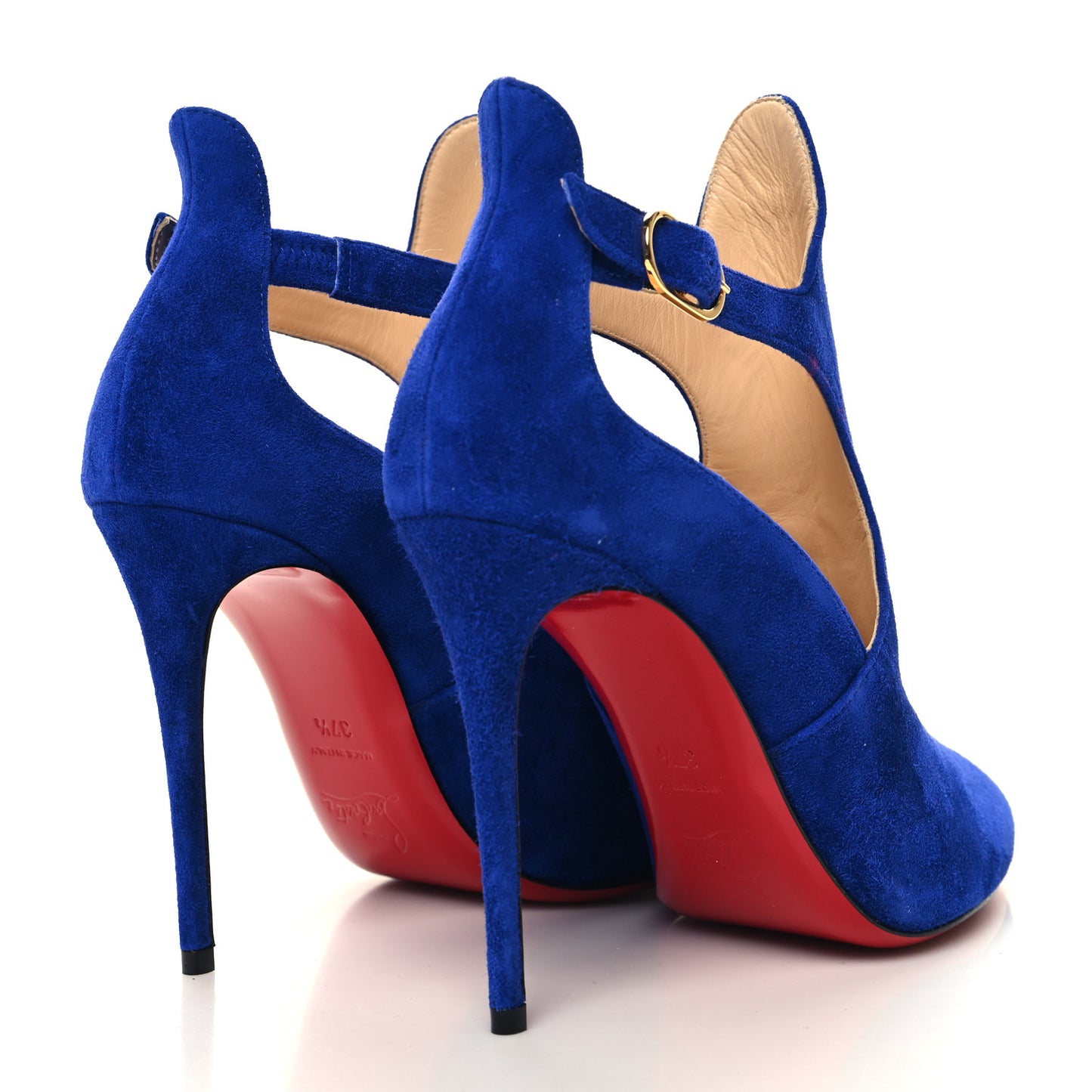 Veau Velours Canadada 100 Booties 37.5 Metal Blue