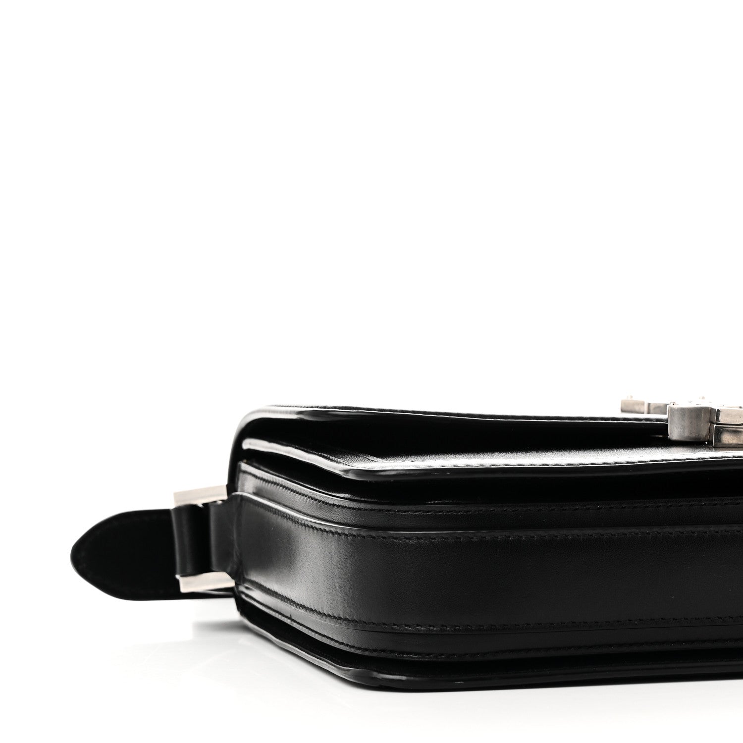 Saint Laurent Box Calfskin Monogram Medium Solferino Satchel Black 8 of 10