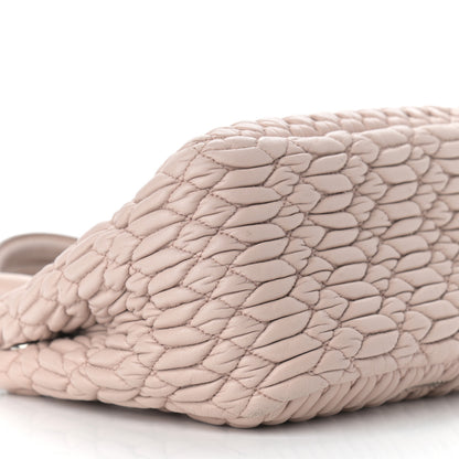 Miu Miu Nappa Matelasse Crystal Top Handle Tote Cammeo 10 of 13