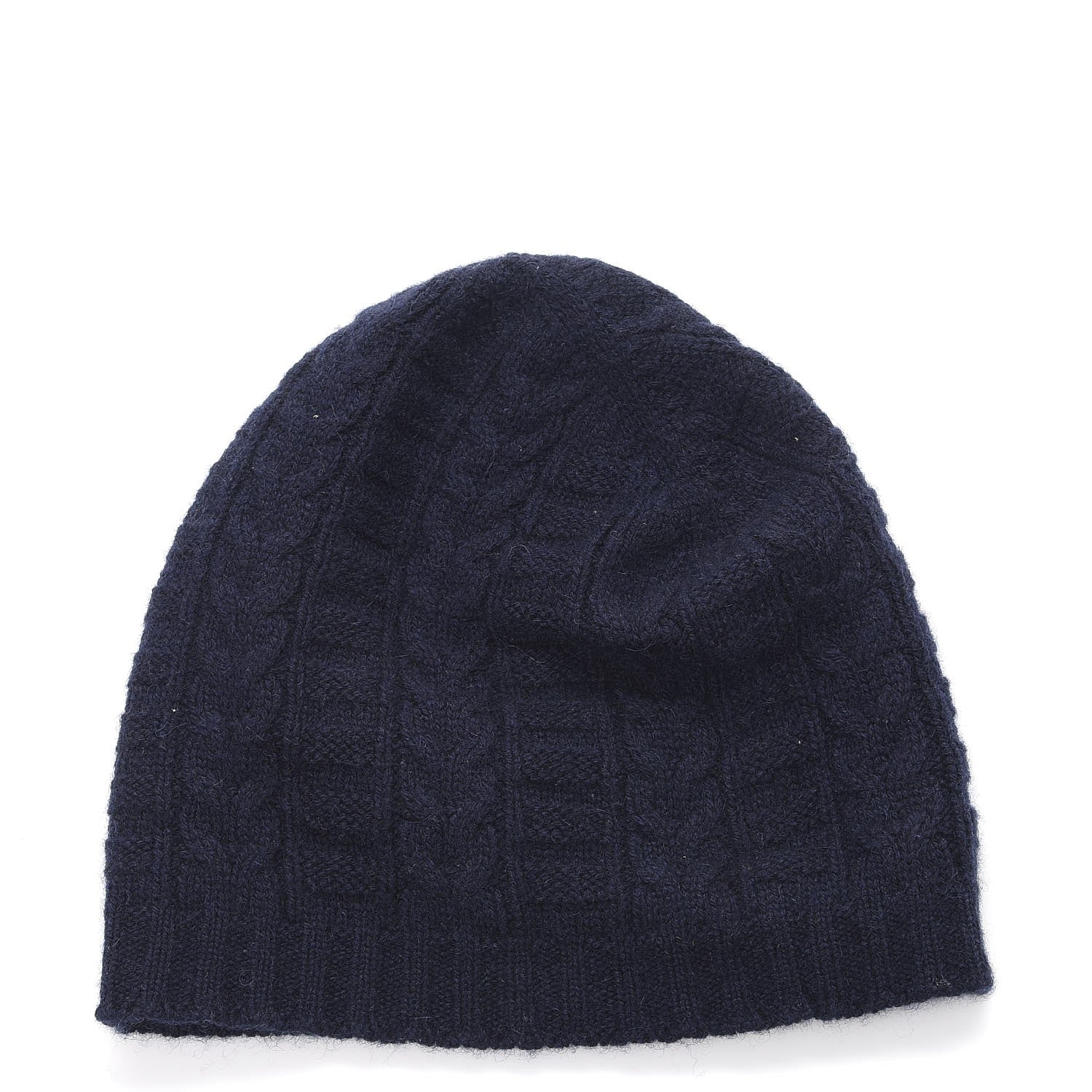 Chanel Merino Wool CC Beanie Hat Navy 3 of 4