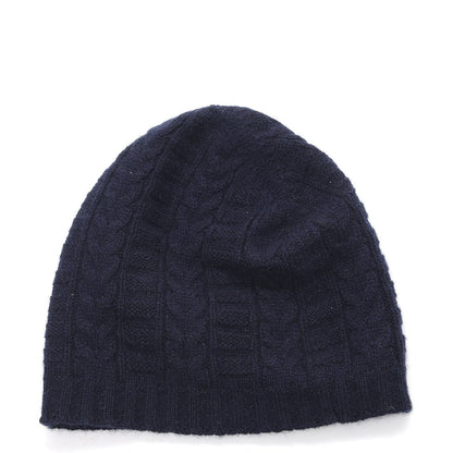 Chanel Merino Wool CC Beanie Hat Navy 3 of 4