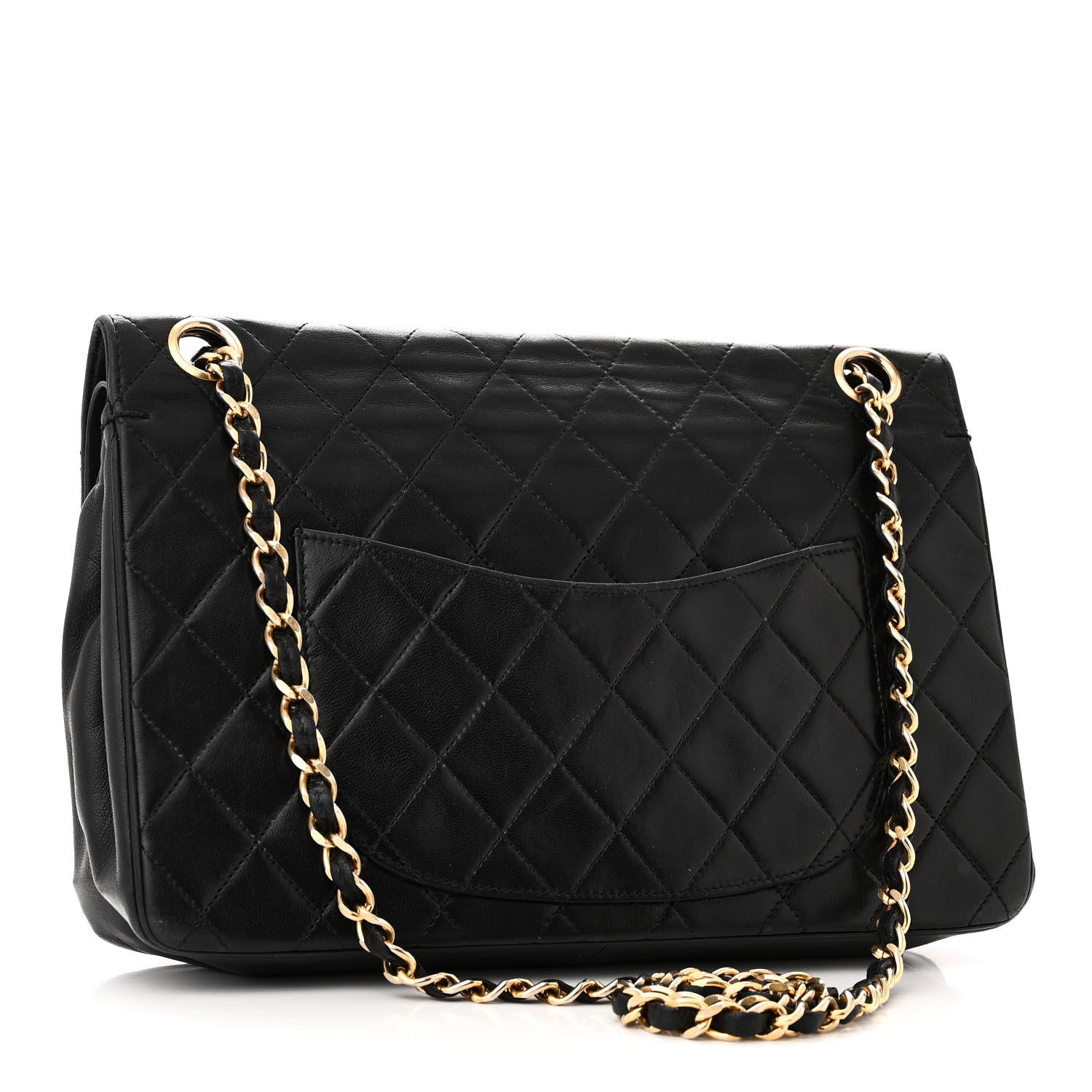 Chanel Lambskin Quilted Medium Double Flap Black 2 of 10