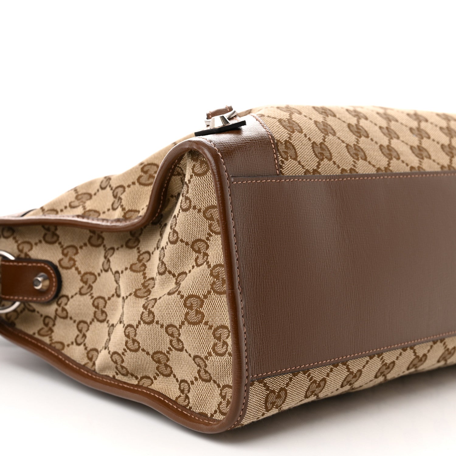 Balenciaga X GUCCI GG Monogram Azalea Calfskin Neo Classic Silver Hardware Medium City Beige Ebony Brown Sugar 9 of 10