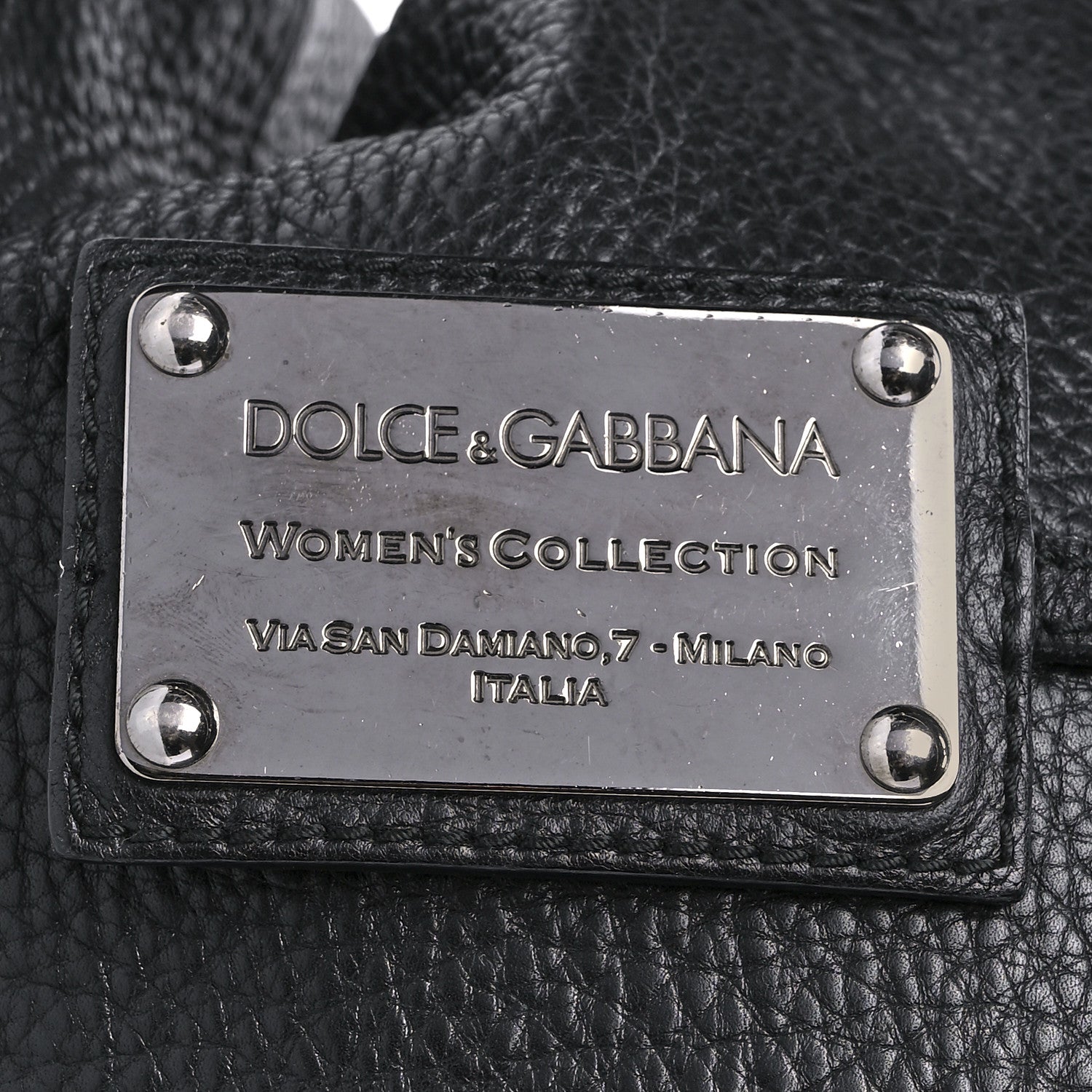 Dolce & Gabbana Grained Calfskin Miss Bunny Bag Black 1137369