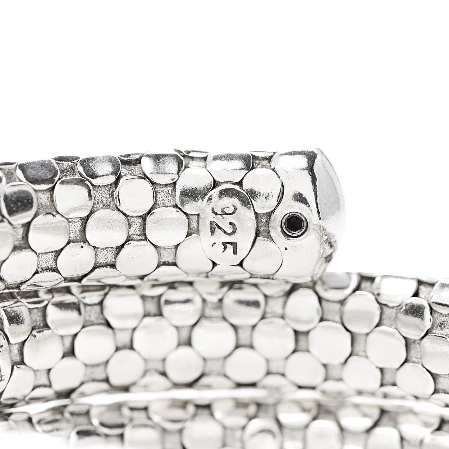 Sterling Silver Dot Double Coil Bracelet