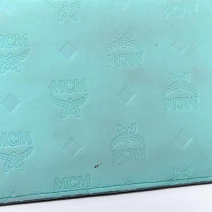 MCM Calfskin Ottomar Large Klara Two Fold Wallet Pool Blue 16 of 20