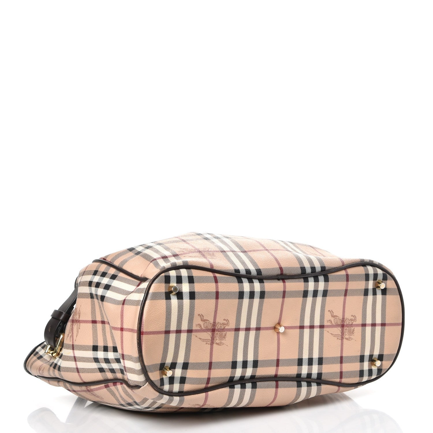 Burberry Haymarket Check Medium Walden Belted Hobo Chocolate 4 of 8