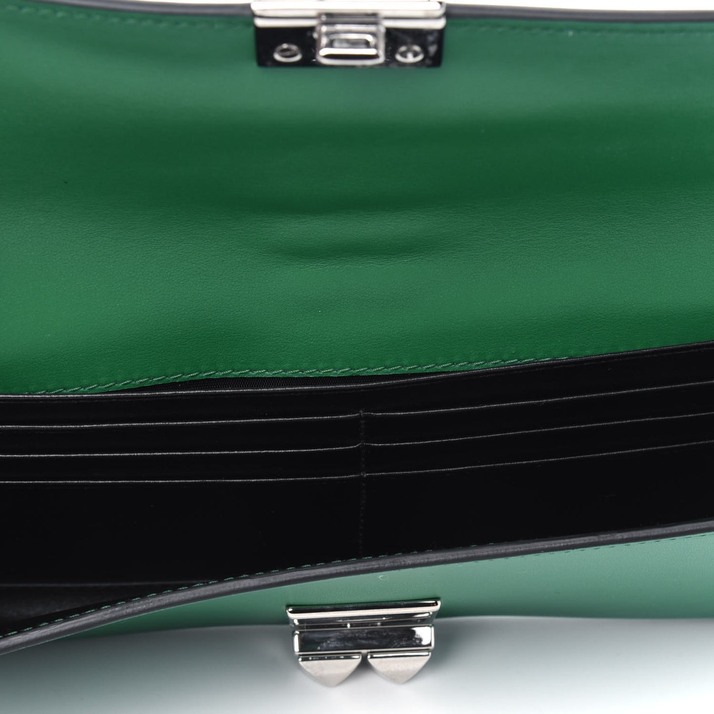 City Calfskin Studded Mini Elektra Wristlet Bag Green