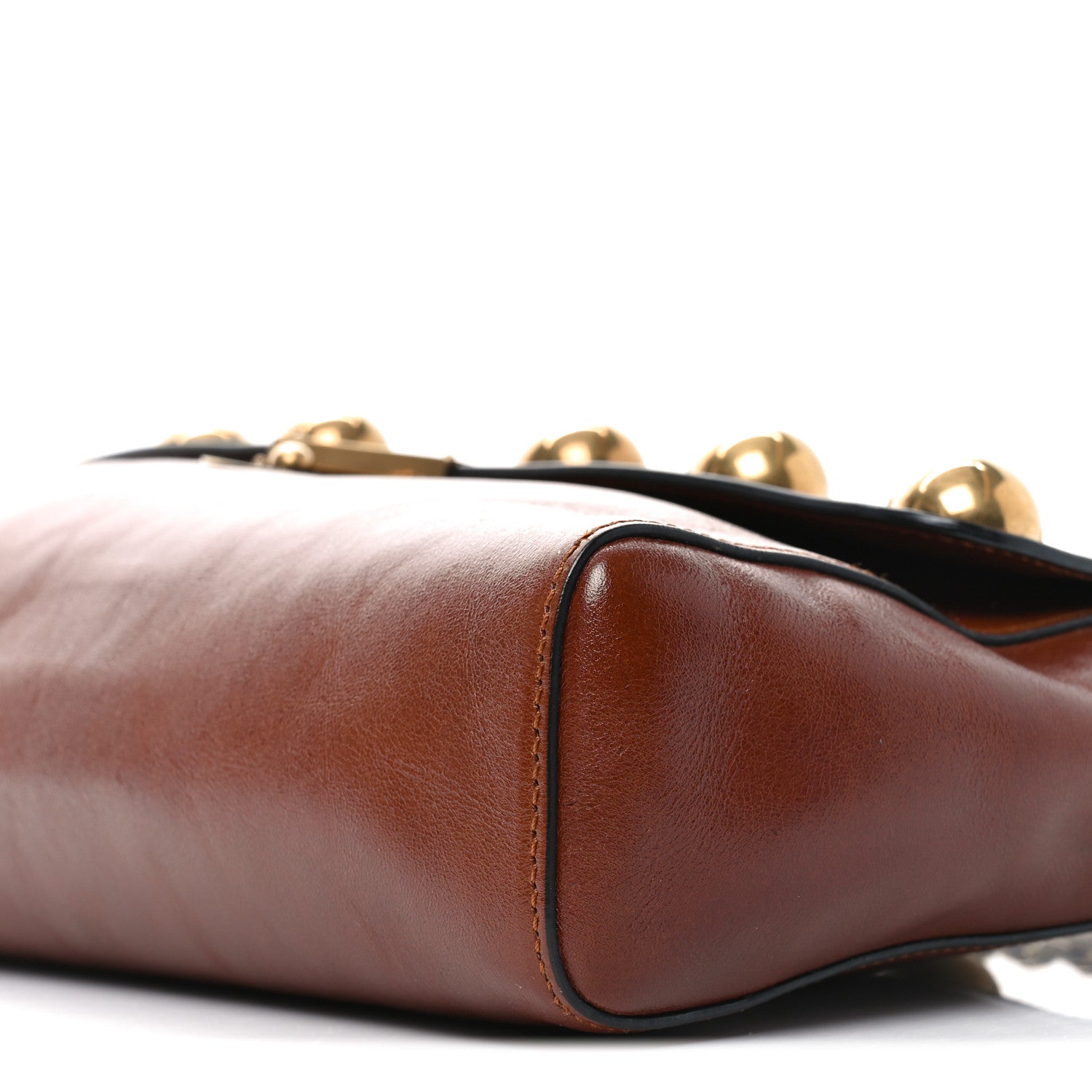 Marc Jacobs Goatskin Grommet Gotham Shoulder Bag Chestnut 9 of 9