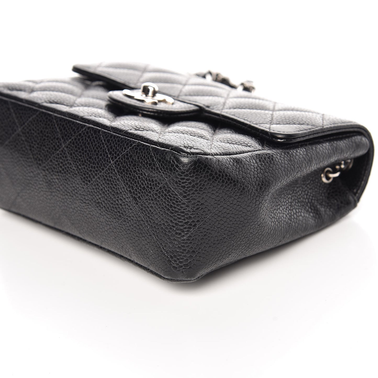 Caviar Quilted Mini Square Flap Black