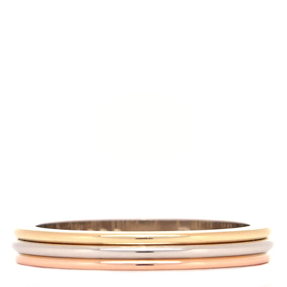 Cartier 18K Pink White Yellow Gold 2.8mm Trinity Wedding Band Ring 51 5.75 3 of 5
