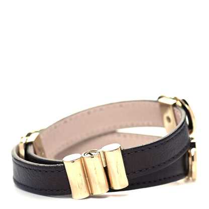 Bulgari Calfskin Double Coiled Bracelet Dark Brown 3 of 5