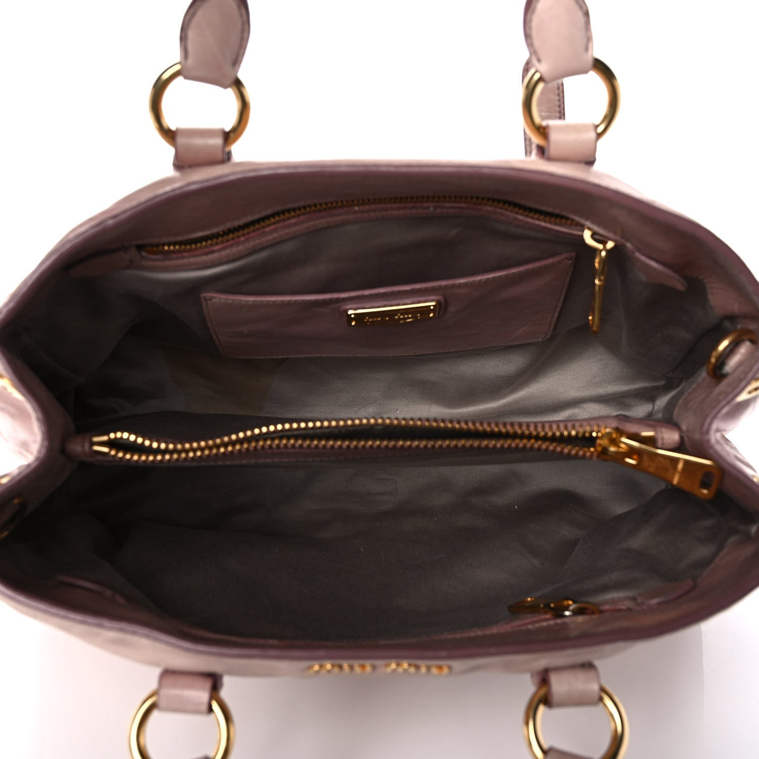 Miu Miu Vitello Shine Tote Mughetto 5 of 13