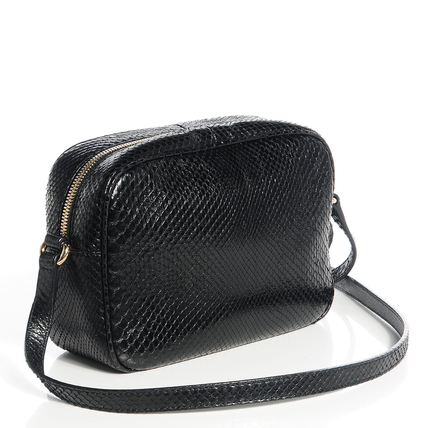 Python Small Soho Disco Bag Black