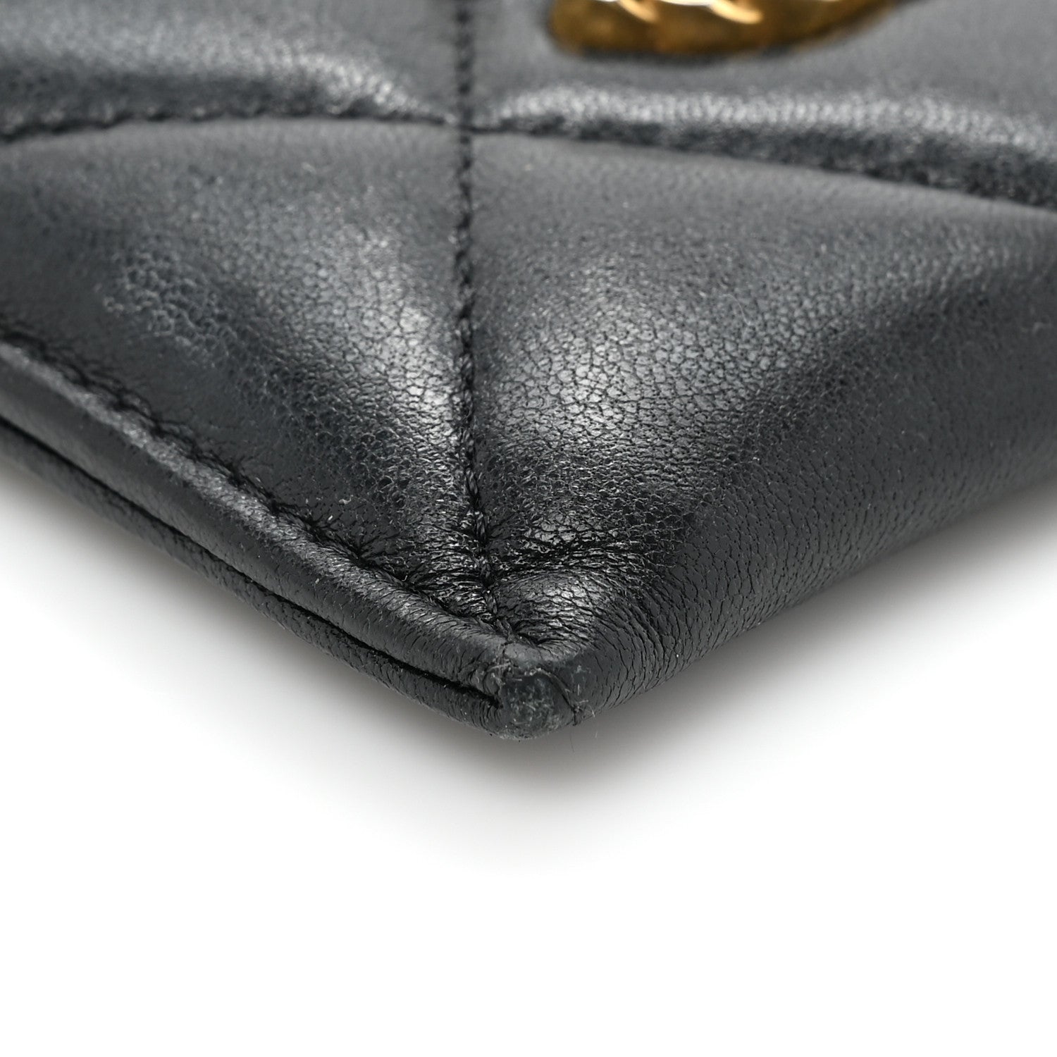 Chanel Lambskin Quilted Chanel 19 Card Holder Black 12 of 14