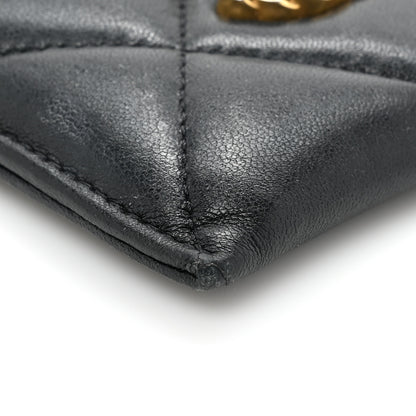 Chanel Lambskin Quilted Chanel 19 Card Holder Black 12 of 14
