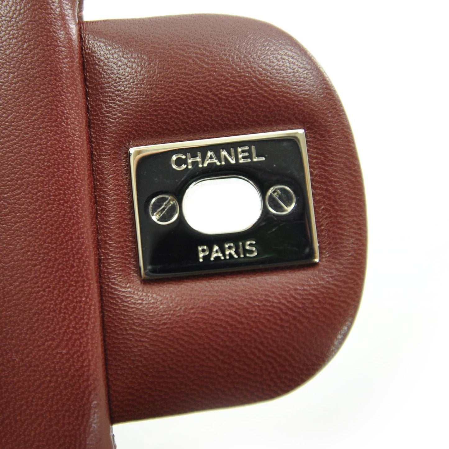 Patent Quilted Mini Flap Bordeaux