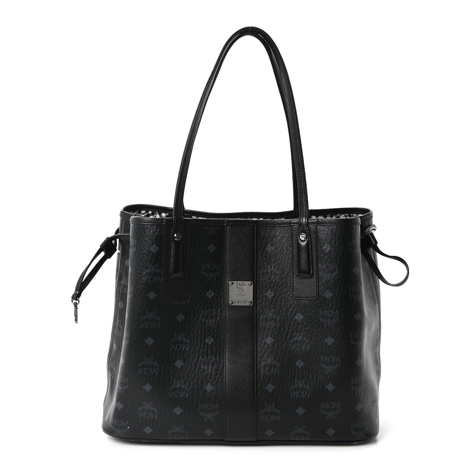 MCM Visetos Medium Liz Reversible Shopper Tote Black 1 of 14