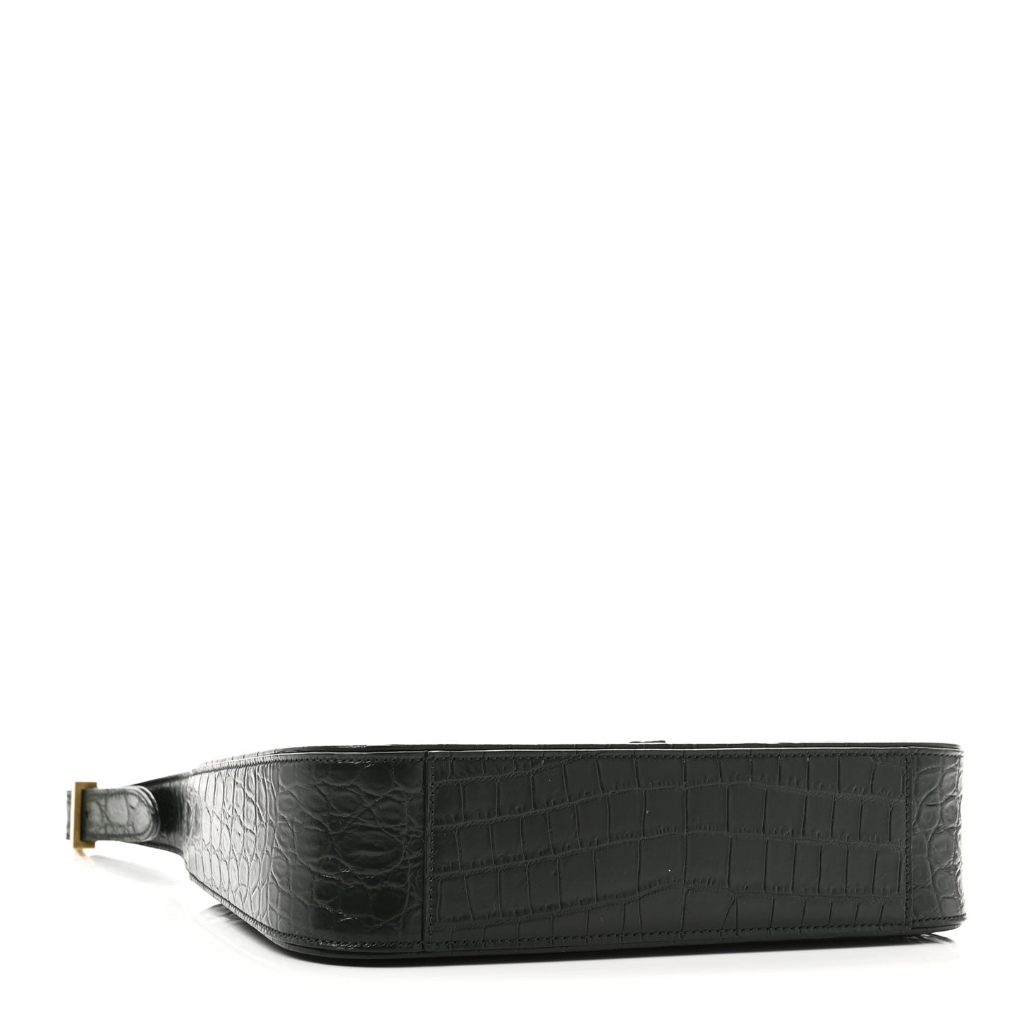 Calfskin Crocodile Embossed Le 5 A 7 Hobo Dark Green Bottle