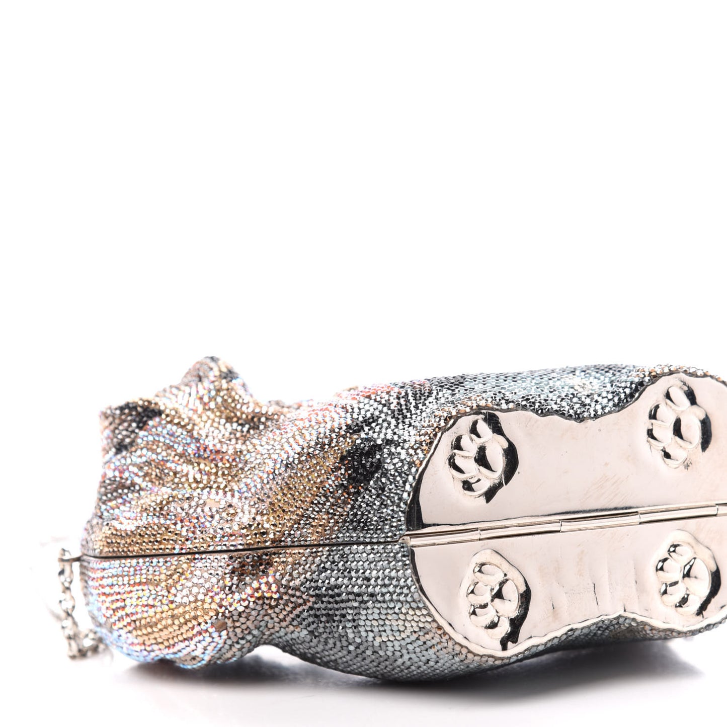 Crystal Yorkie Charlie Perla Minaudiere Clutch