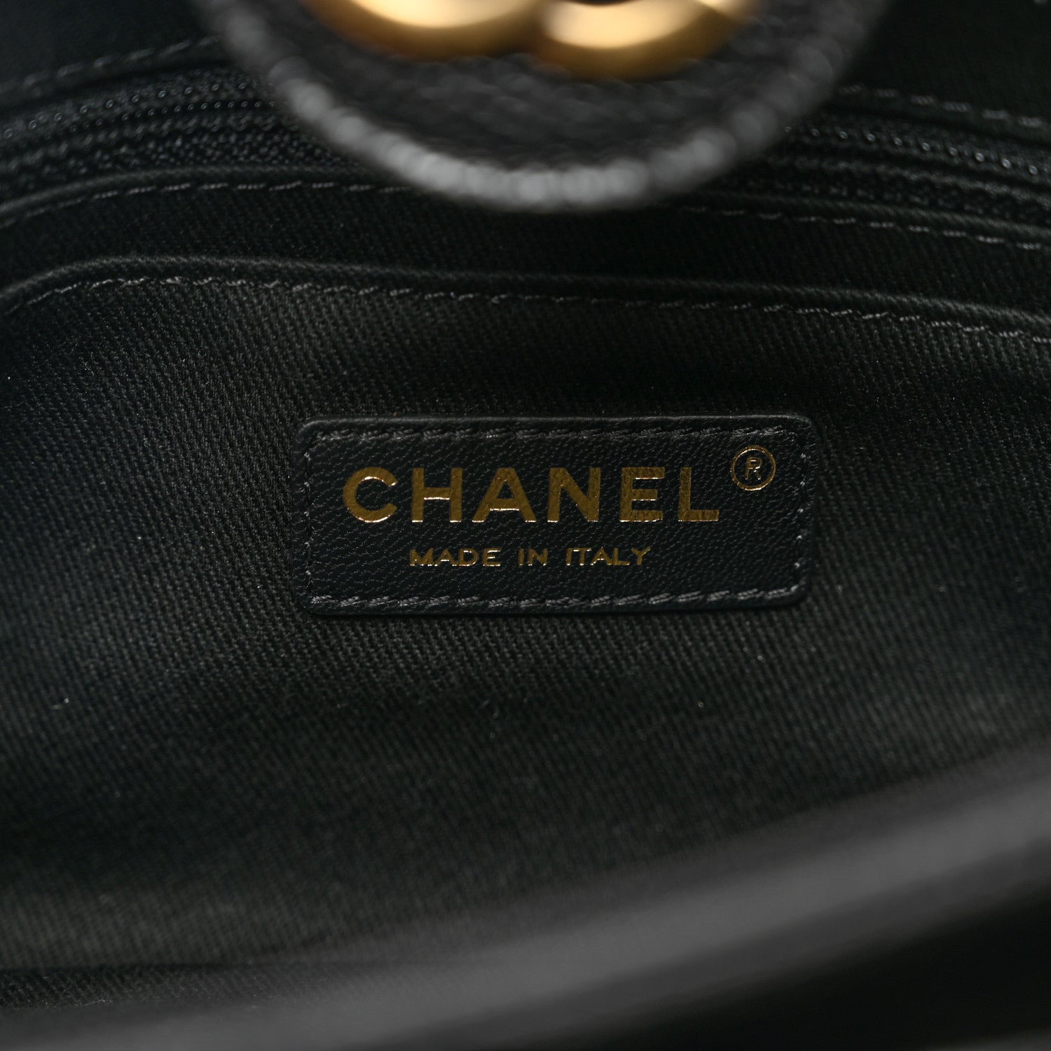 Chanel Crumpled Grained Calfskin Quilted Coco Pleats Clutch Black 6 of 8