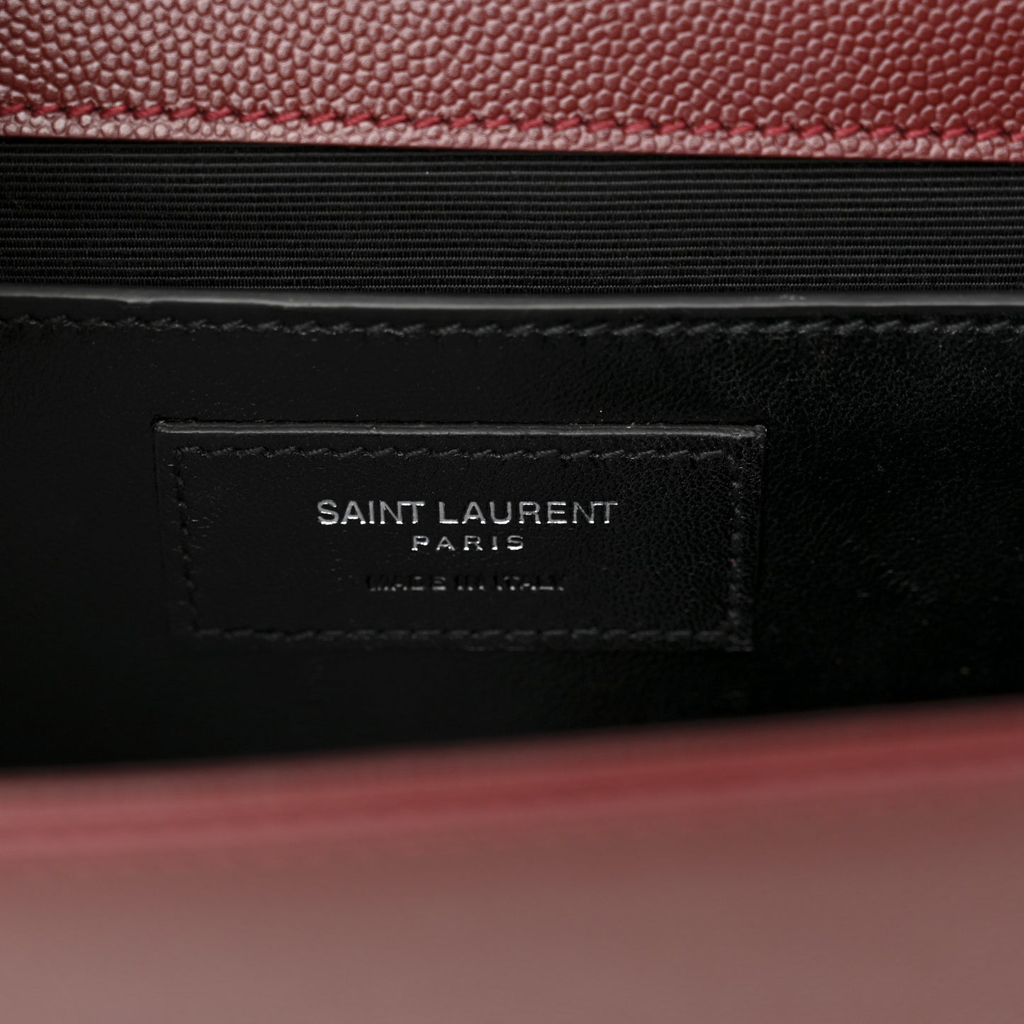 Grain De Poudre Medium Monogram Kate Satchel Dark Red