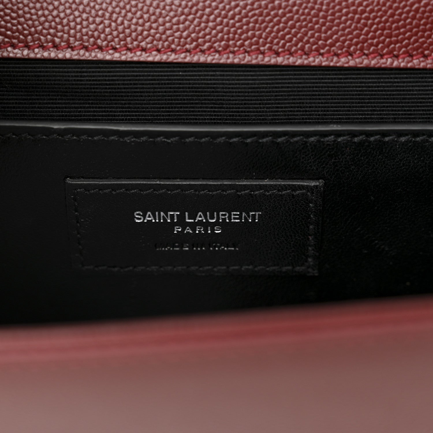 Saint Laurent Grain De Poudre Medium Monogram Kate Satchel Dark Red 6 of 11