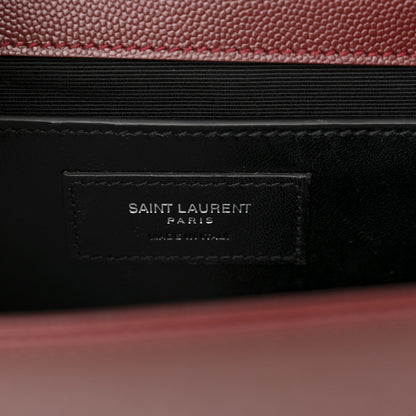 Saint Laurent Grain De Poudre Medium Monogram Kate Satchel Dark Red 6 of 11
