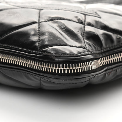 Chanel Patent Quilted Expandable CC Shoping Tote Black 10 of 16